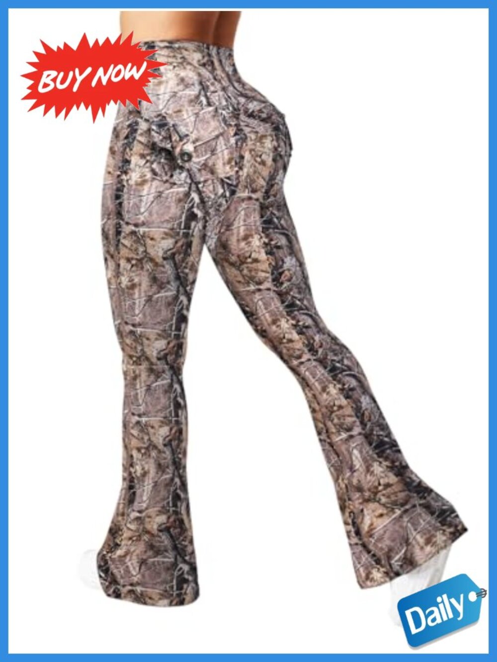 JOJOANS Flare Leggings with Pockets High Rise Nylon Spandex Cargo Yoga Pants